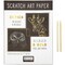 36 Scratch Sheets with 2 Wooden Styluses for Art, Gold and Silver Foil (8.5 x 11 in, 38 Pieces)